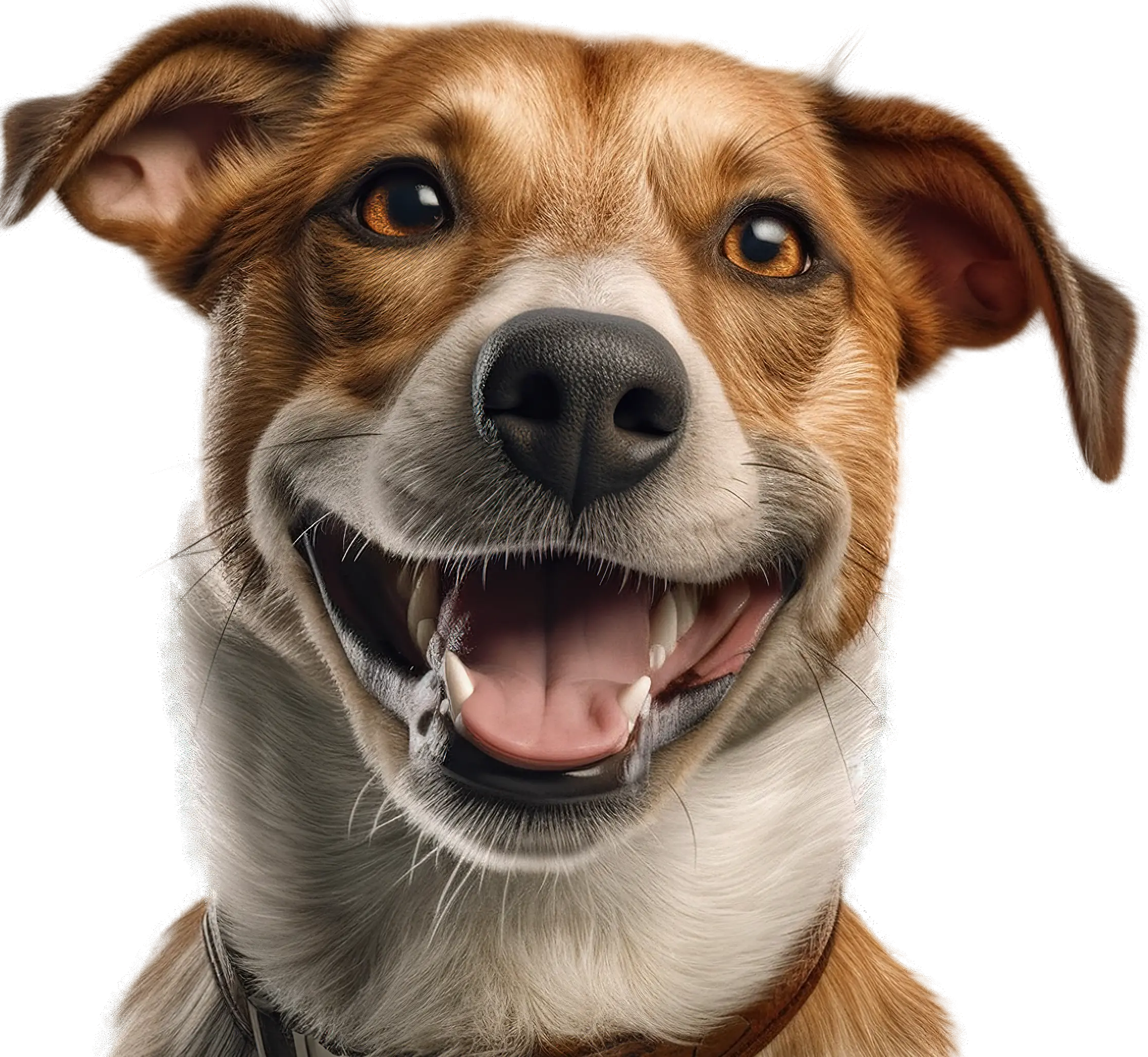 Cão sorridente atendido na Animal Care